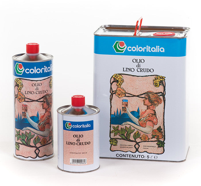 Olio Di Lino Crudo 998 Utilizzato Per I'Impregnazione Tradizionale Dei Pavimenti In Cotto O Pietre In Genere 1 Lt-Coloritalia