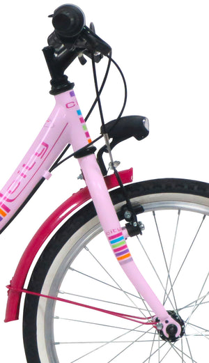 Bicicletta City per Ragazza 20” 6V in Acciaio Venere Rosa