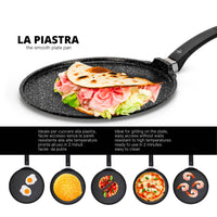 Piastra Antiaderente 1 Manico Ø30 cm Olympia Hard Cook