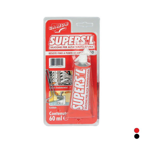 SIGILLANTE SILICONICO SUPERSIL ALTA TEMPERATURA 60 ml - Rosso CAMON