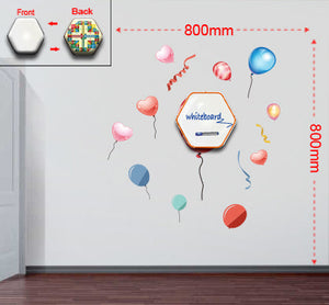 Sticker da Muro Baloons con Lavagnetta e Bersaglio 80x80 cm Plastica