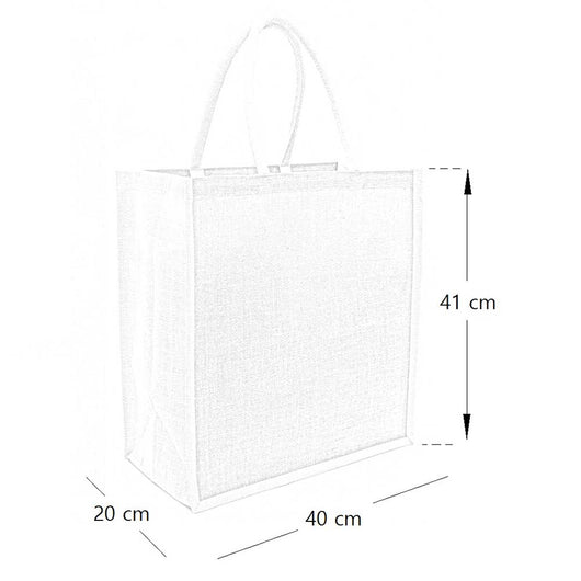 Borsa shopper in juta naturale x 5 pezzi