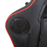 Sedia da Gaming Ergonomica 83X65X32 cm con Casse e Connessione Bluetooth Nera e Rossa