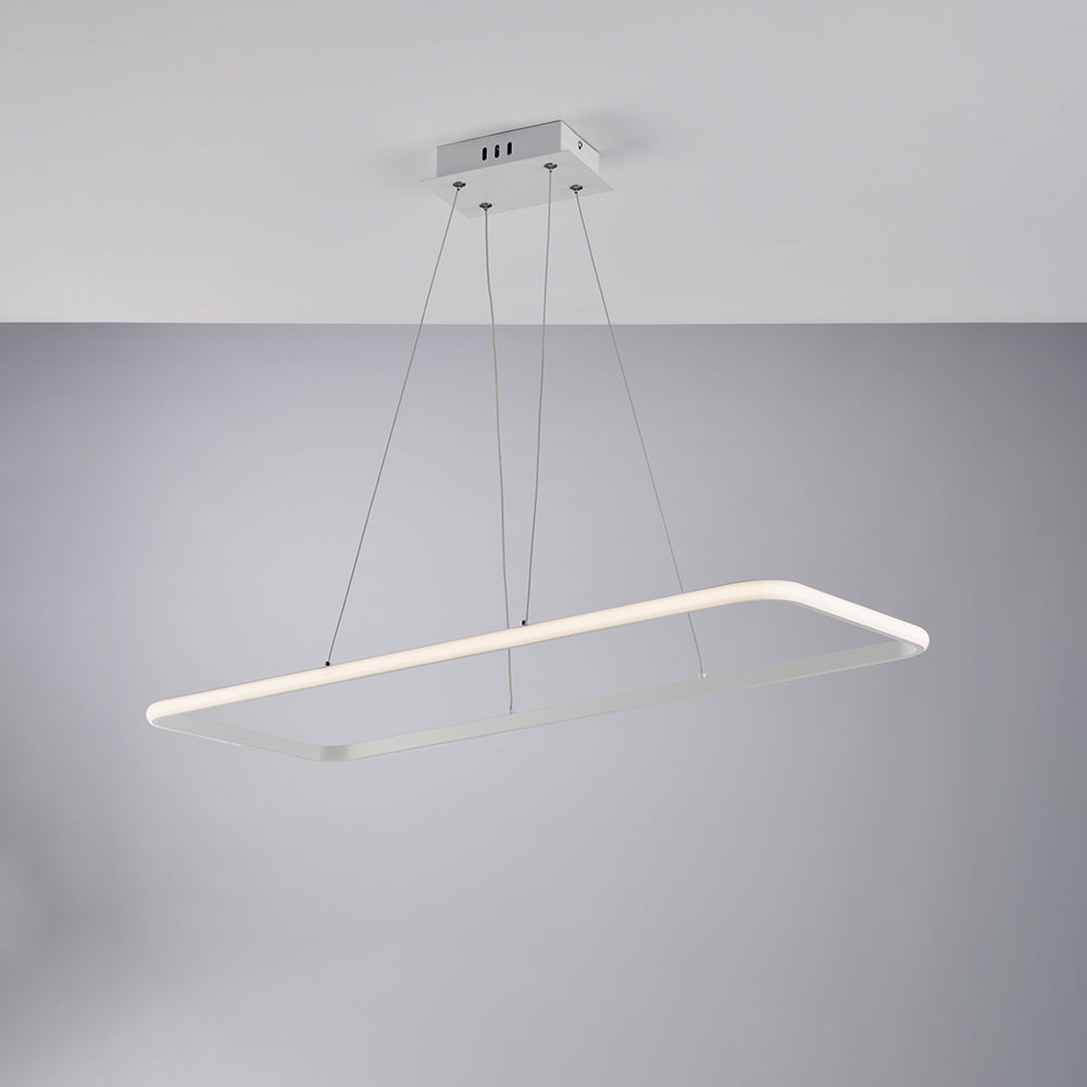 Lampadario In Alluminio E Metallo Bianco Moderno Conrad Led