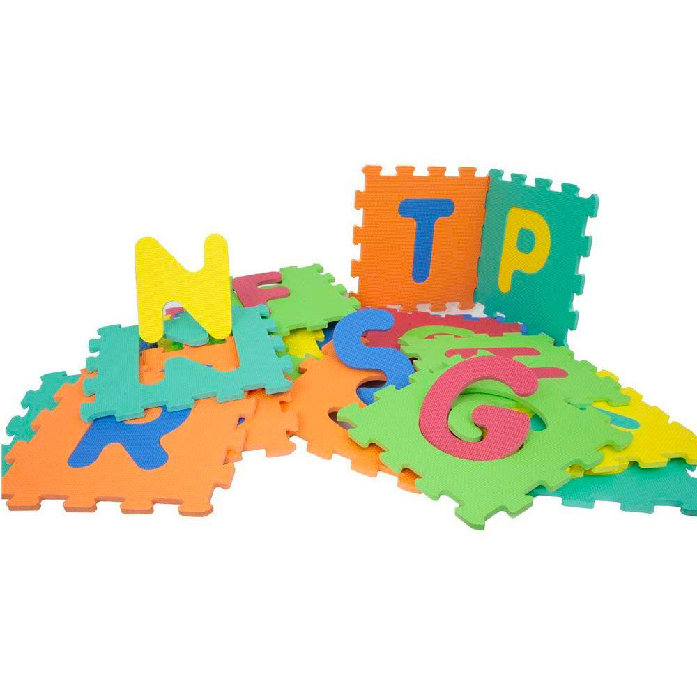 Tappeto Puzzle 10 Pezzi 29,5x29,5 cm in EVA Lettere dell'Alfabeto