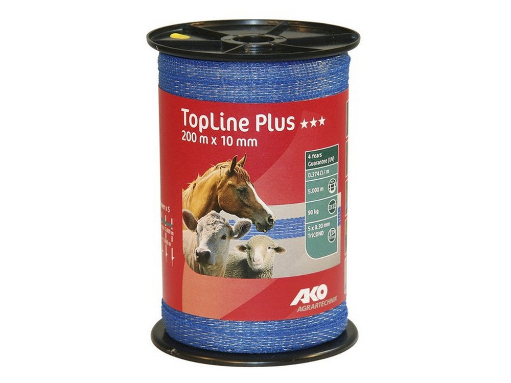 1 pz fettuccia elettrificata per recinto toplineplus blu mt. 200 h. cm.1 fili 5 vit48055