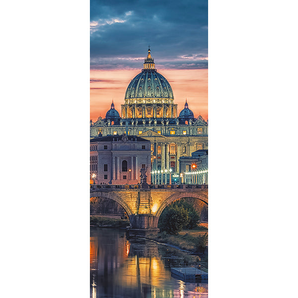 Decorazione per Porta Autoadesiva Facile da Applicare 210x83 cm Door Cover Rome San Pietro