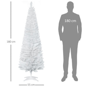 Albero di Natale Artificiale 180 cm 390 Rami Bianco