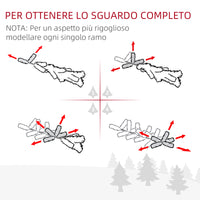 Albero di Natale Artificiale 180 cm 390 Rami Bianco