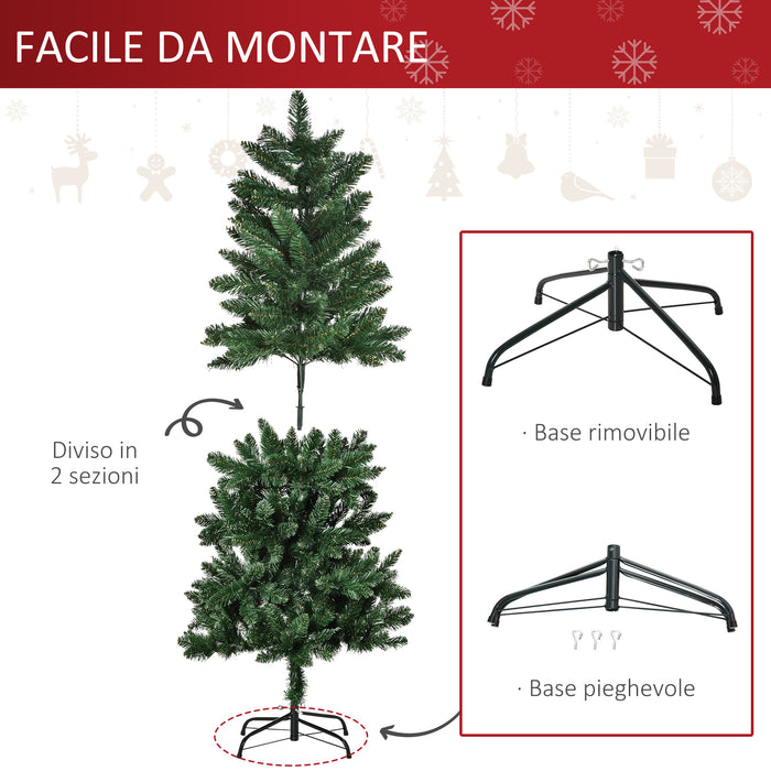 Albero di Natale Artificiale 150 cm 454 Rami Verde