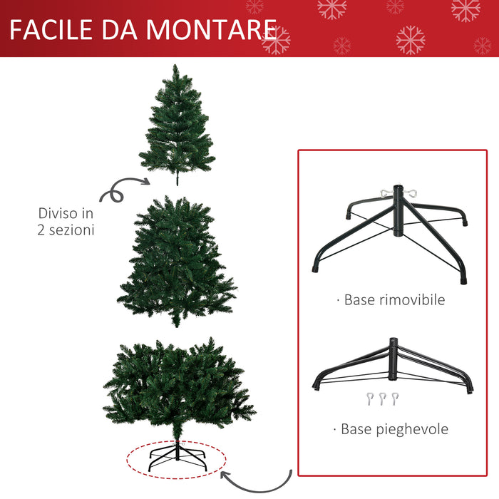 Albero di Natale Artificiale 210 cm 1046 Rami Verde