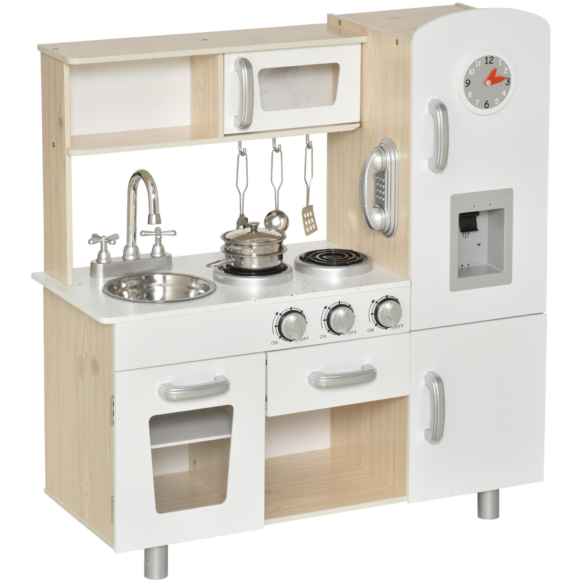 Cucina Giocattolo per Bambini 74x30x81 cm in Legno Bianca