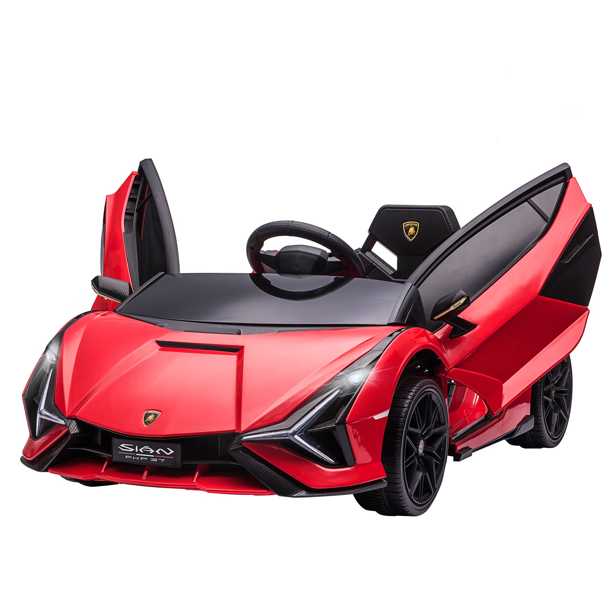 Macchina Elettrica per Bambini 12V con Licenza Lamborghini Sian FKP 37 Rossa