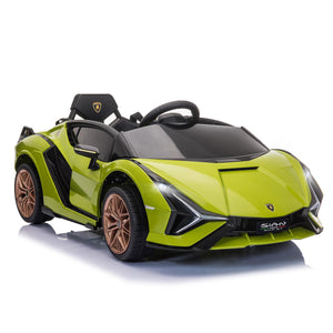 Macchina Elettrica per Bambini 12V con Licenza Lamborghini Sian FKP 37 Verde