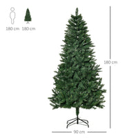 Albero di Natale Artificiale 180 cm 724 Rami Verde