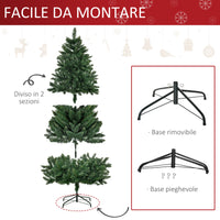 Albero di Natale Artificiale 180 cm 724 Rami Verde