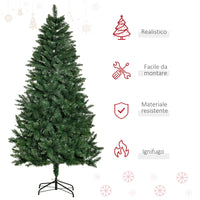 Albero di Natale Artificiale 180 cm 724 Rami Verde