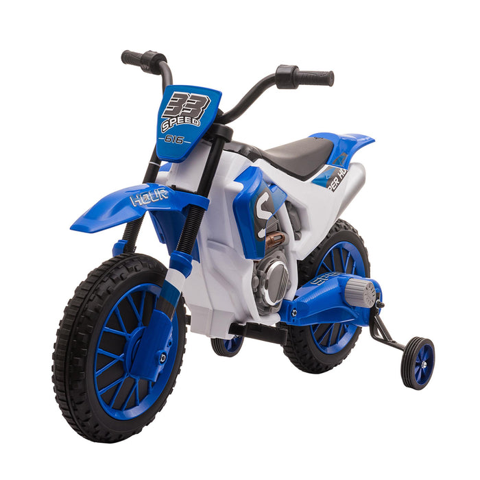 Moto Elettrica per Bambini 6V Motocross Blu