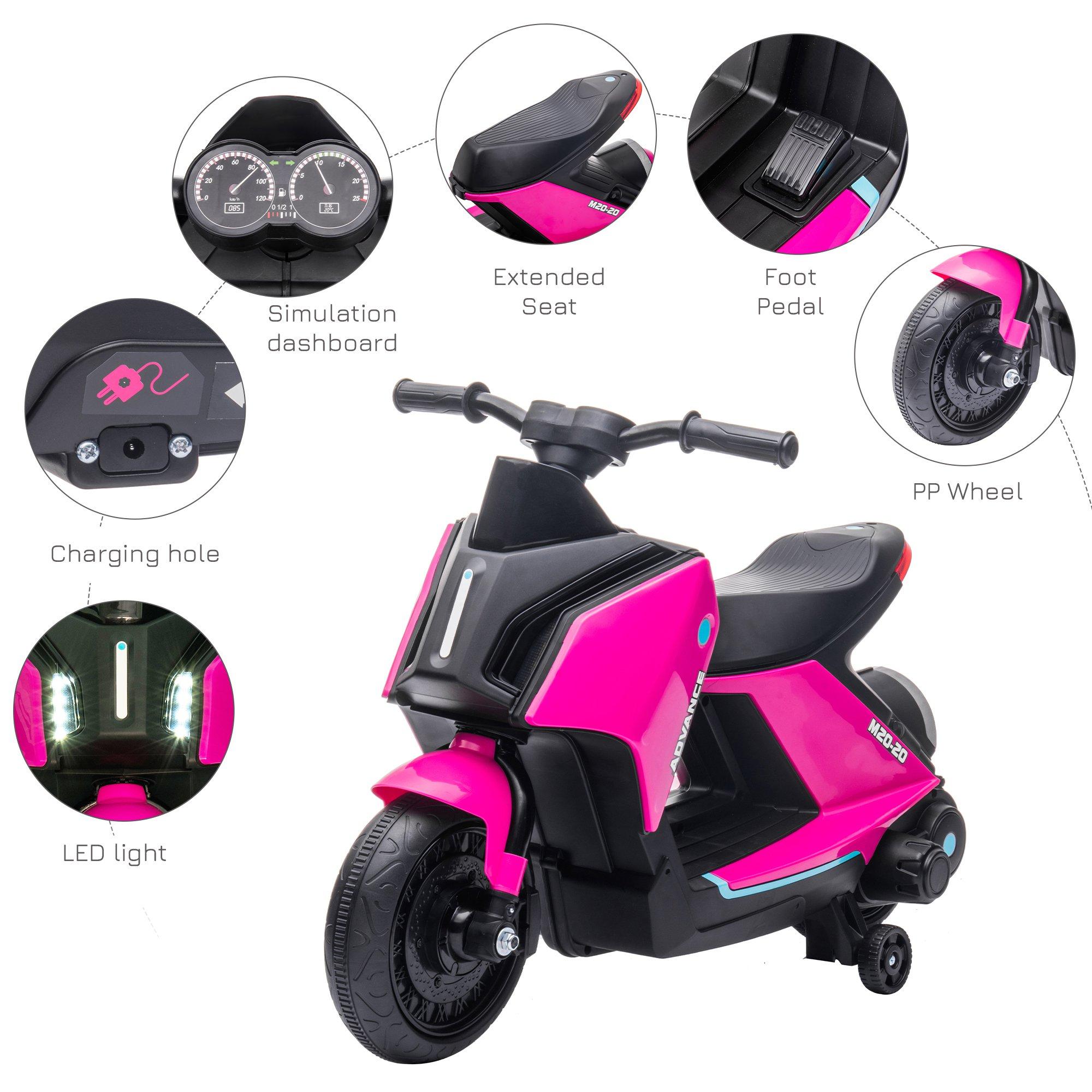 Scooter Elettrico per Bambini 6V Rosa