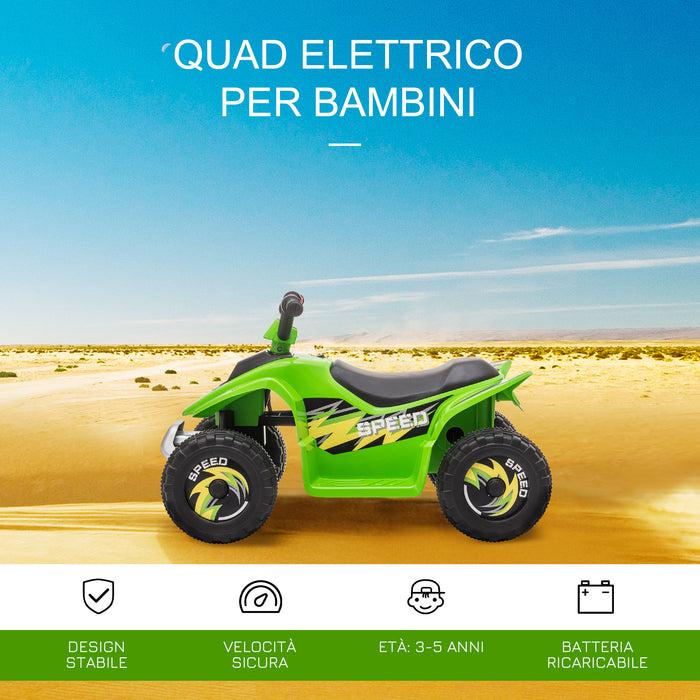 Mini Quad Elettrico per Bambini 6V Verde