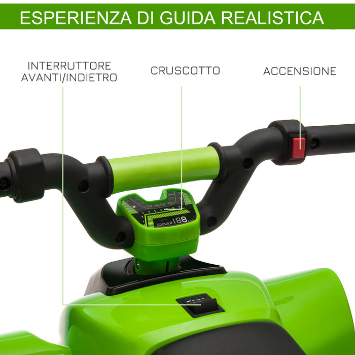 Mini Quad Elettrico per Bambini 6V Verde