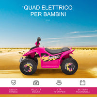 Mini Quad Elettrico per Bambini 6V Rosa