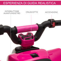 Mini Quad Elettrico per Bambini 6V Rosa