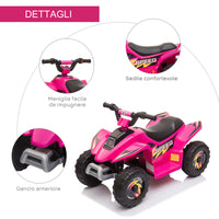 Mini Quad Elettrico per Bambini 6V Rosa