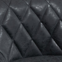 Set 2 Sgabelli da Bar 51,5x48x83-104 cm in Similpelle Nero