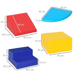 Set 4 Costruzioni Morbide Gioco per Bambini Multicolore