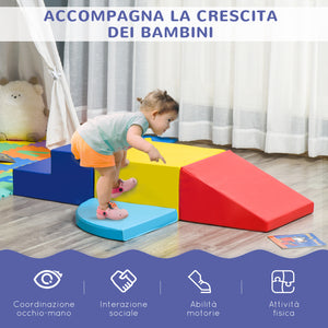 Set 4 Costruzioni Morbide Gioco per Bambini Multicolore