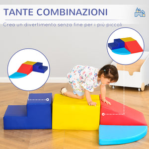 Set 4 Costruzioni Morbide Gioco per Bambini Multicolore