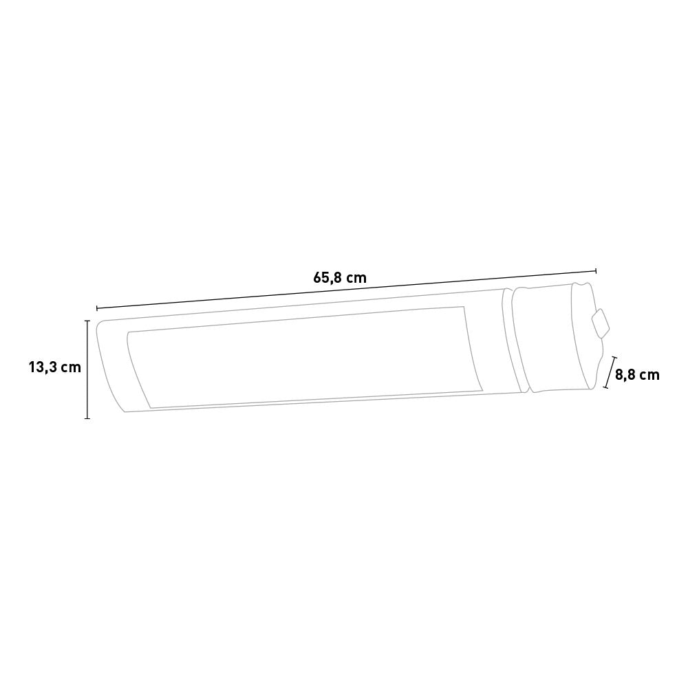 Stufa Elettrica ad Infrarossi da Esterno 65,8x13,3x8,8 cm 2000W Sined Caldo IRB Nero