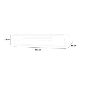 Stufa da Esterno Riscaldatore ad Infrarossi 13,9x11x74,2 cm 2000W Sined  Nero