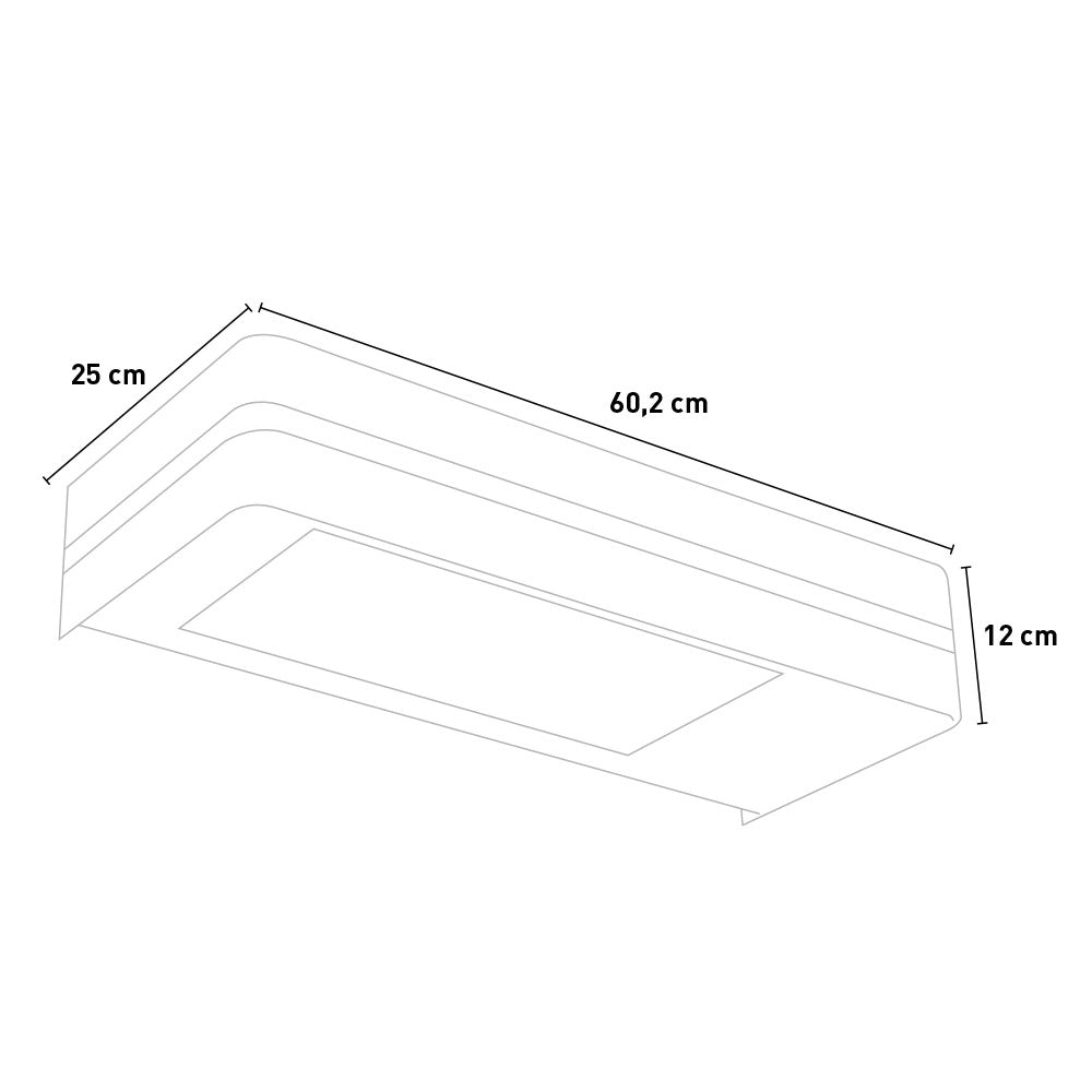 Stufa da Esterno Riscaldatore ad Infrarossi 60,2x25x12 cm 2000W Sined  Silver