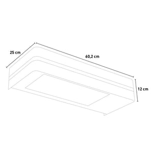 Stufa da Esterno Riscaldatore ad Infrarossi 60,2x25x12 cm 2000W Sined  Silver