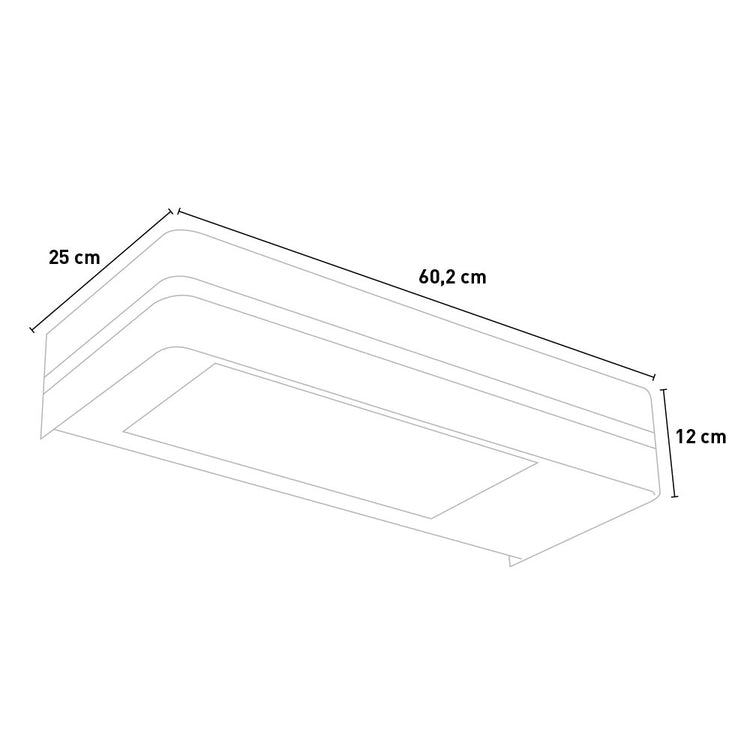 Stufa da Esterno Riscaldatore ad Infrarossi 60,2x25x12 cm 2000W Sined  Silver