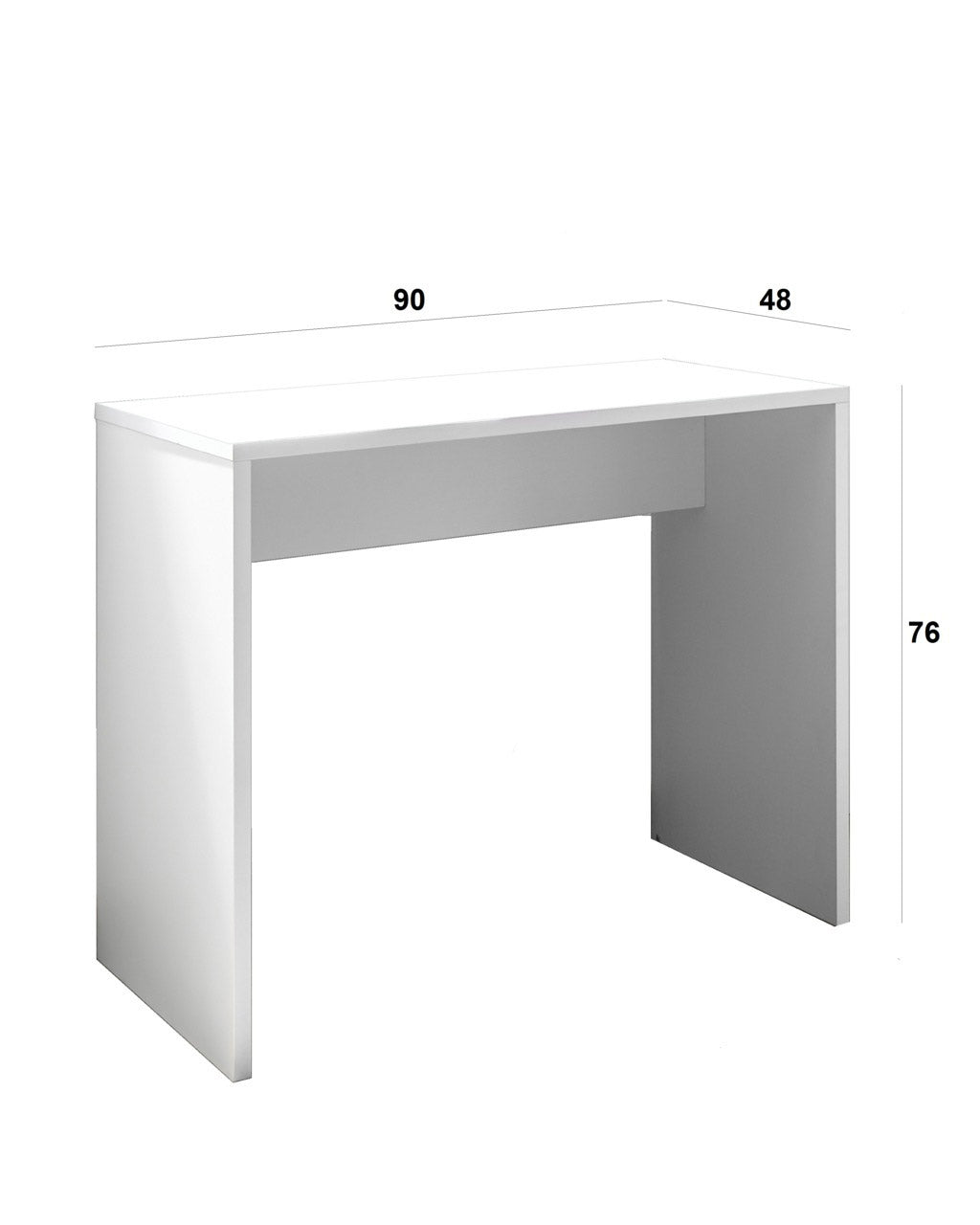 Scrivania da Ufficio 90x48x76 cm in Legno Bianco