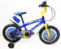 Bicicletta per Bambino 12" 2 Freni con Borraccia e Scudetto Frontale Blu