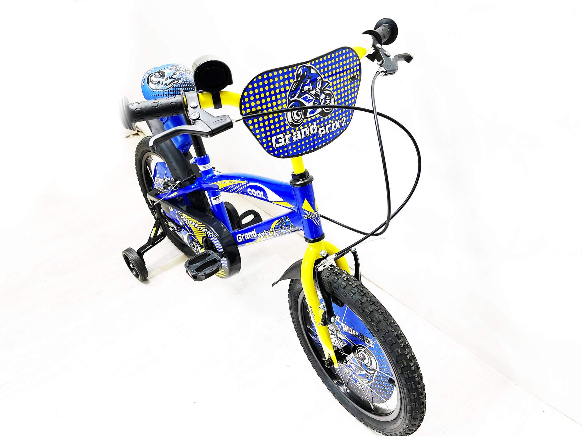 Bicicletta per Bambino 12" 2 Freni con Borraccia e Scudetto Frontale Blu