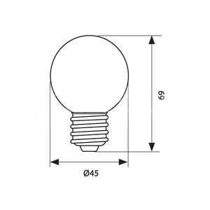 Lampadina led E27 mini rgb multicolore cromoterapia 230V giochi luce decorativa