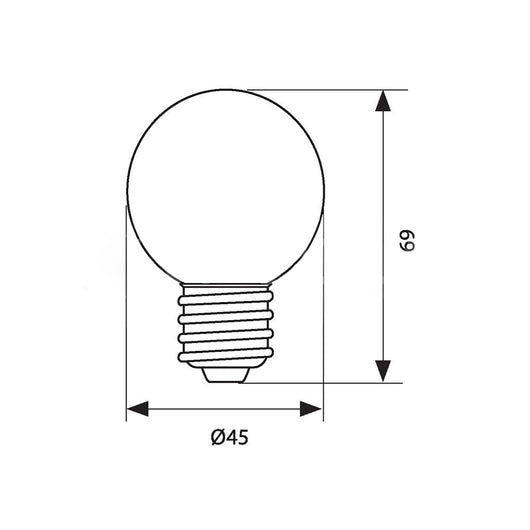 Lampadina LED E27 mini globo 230V lampada decorativa LUCE BLU