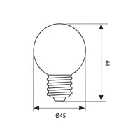 Lampadina LED E27 mini globo 230V lampada decorativa LUCE FREDDA 6400K