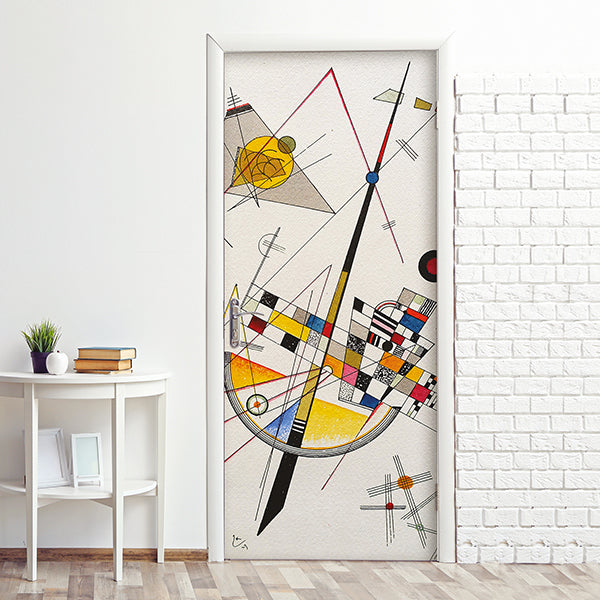 Decorazione per Porta Autoadesiva Facile da Applicare 210x83 cm Door Cover Kandinsky