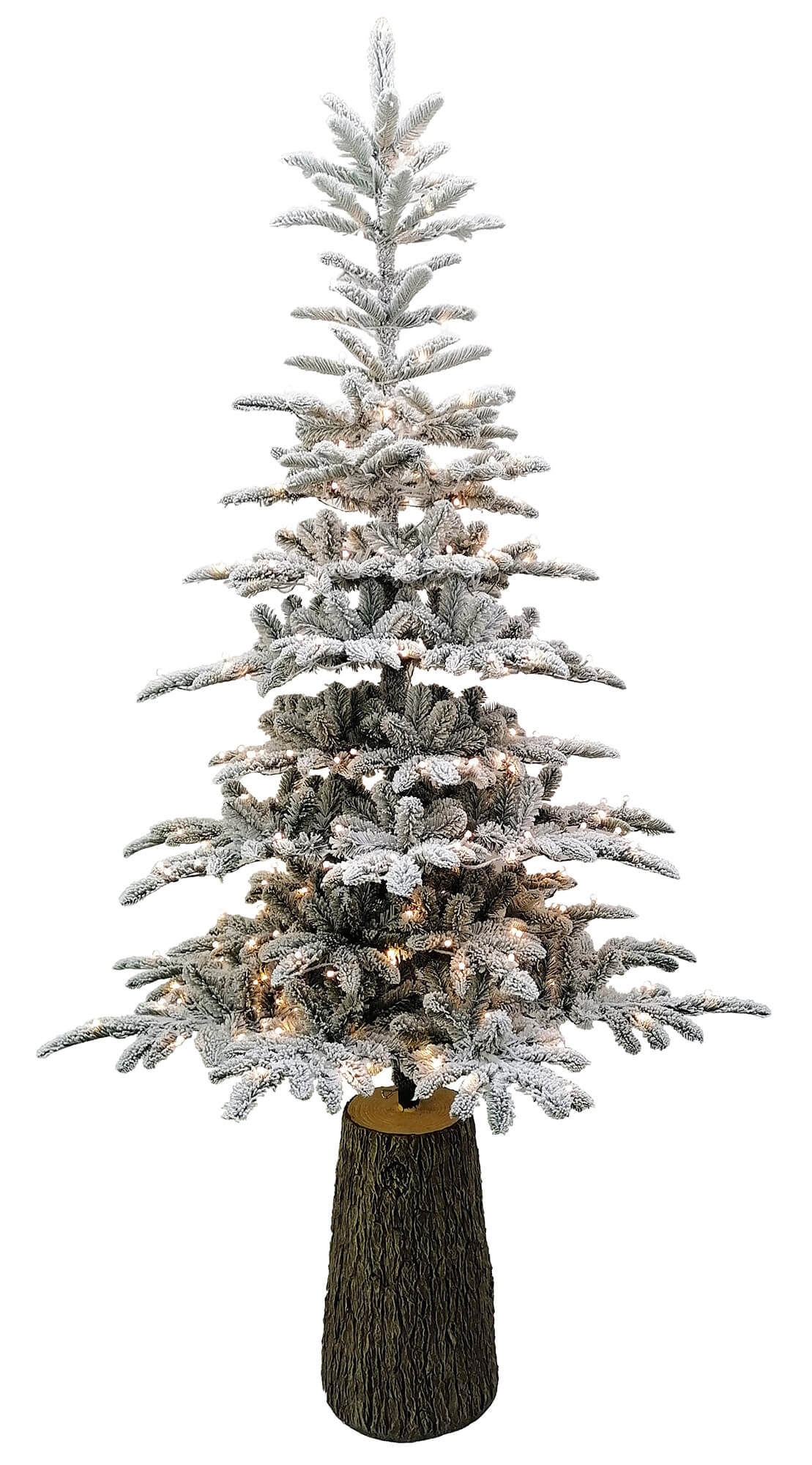 Albero di Natale Artificiale Innevato 210 cm 25 Rami 200 Luci LED Acero Montano Verde