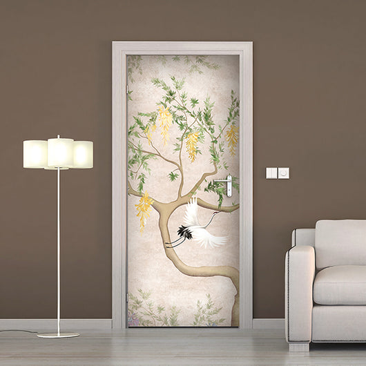 Decorazione per Porta Autoadesiva Facile da Applicare 210x83 cm Door Cover Texture Giapponese