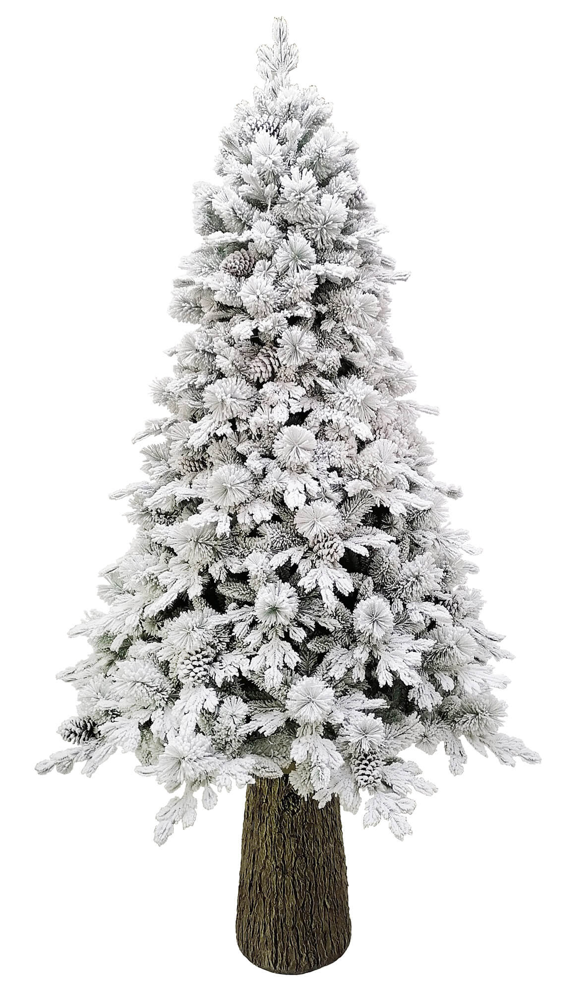 Albero di Natale Artificiale Innevato 210 cm 39 Rami Cedro del Gargano Verde