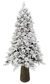 Albero di Natale Artificiale Innevato 210 cm 39 Rami Cedro del Gargano Verde