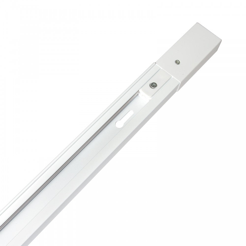 Binario monofase track elettrificato 1 metro 230v faro led spot COLORE BIANCO