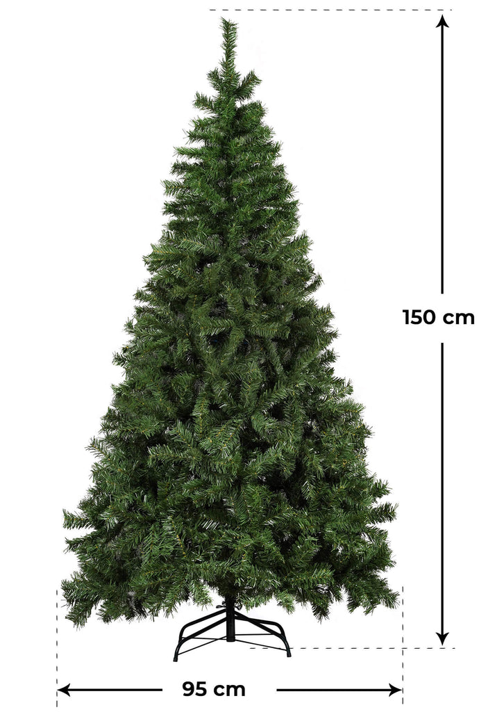 Albero di Natale Artificiale 150 cm 30 Rami Tiglio delle Murge Verde